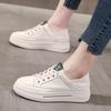 Damen Freizeitschuhe Leder Weiße Schuhe Damen 2025 Neu Atmungsaktive Studenten Board Schuhe Damen Sneaker Weiß