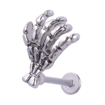 1pcs Hip Hop Skull Claw Lip Nail Lip Jewelry Ear Bone Stud Earrings Piercing Jewelry