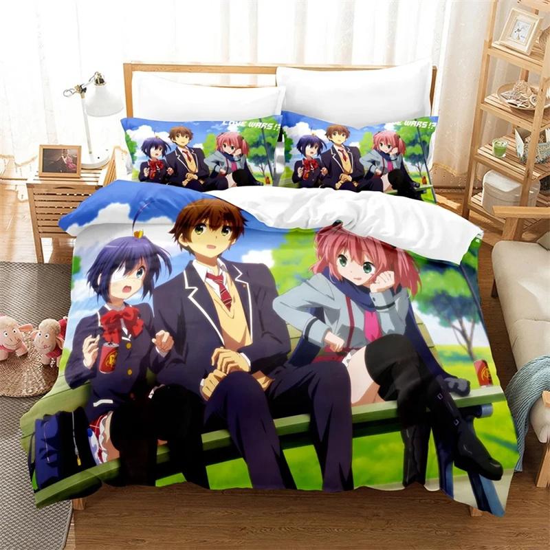 Anime Love Chunibyo & Other Delusions Rikka Bedding Set Boys Girls Twin Queen Size Duvet Cover Pillowcase Bed Kids Adult