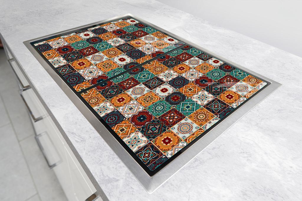 PLACA PROTECTORA DE CRISTAL PARA COCINA 85x52 MOSAICO