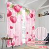 2pcs,2D Plane Printing Minimalist Curtains Berry Blossom Dream Polyester Fabric (without Rod) Festive Use for Living Room,