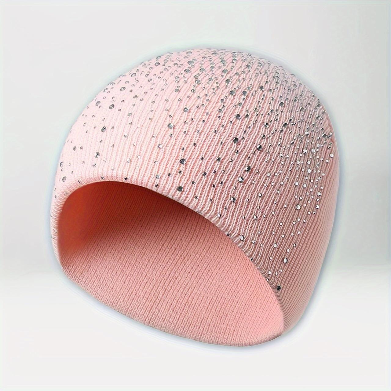 

Winter Hats for Women Men Beanies Knitted Solid Hat Autumn Female Beanie Warm Bonnet Casual Cap рожевий