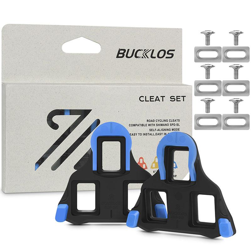 BUCKLOS Road Bike Cleat for SPD SL Pedal 0/2/6° Bicycle Self-locking Pedal Cleats Bike Float Pedal Cleat for SHIMANO SPD-SL