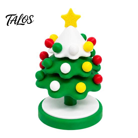 Holiday Home Decor Gifts 3D Printed Mini Dancing Christmas Tree Figurine, 360° Rotatable Fun Interactive Figures Toy, Cute Xmas Desktop Ornament,