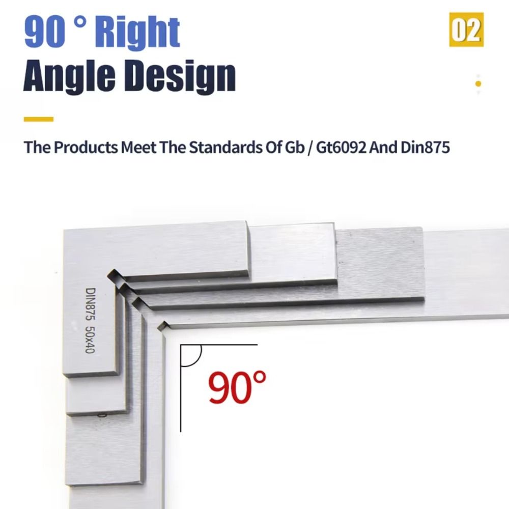 90 Degree Carpentry Ruler Stainless Steel Square Angle Ruler Simple Woodworking Measuring Tool