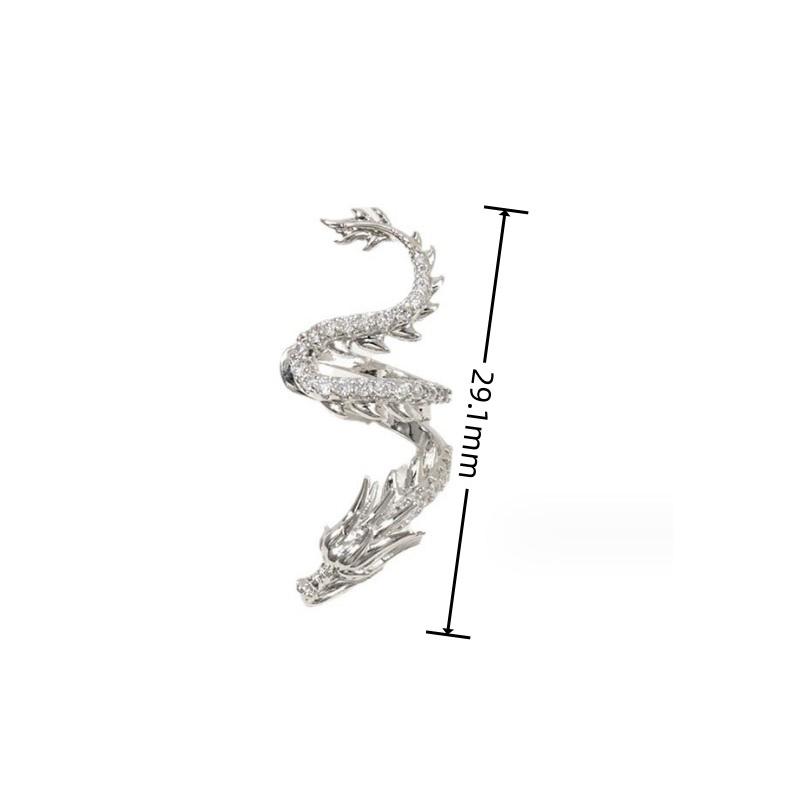 Punk Cool Dragon Earrings Jewelry Personalized Dragon Ear Cuff For Girls Men Kpop Dainty Ear Clips Ornament Exaggerated