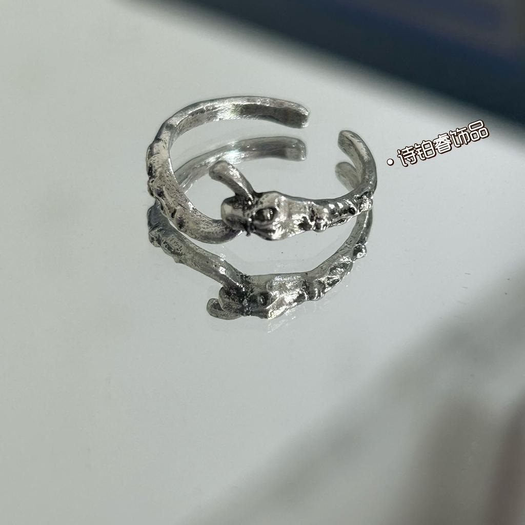 Fashion Winding Snake Rings Women Men Punk Hip Hop Minimalist Charm Minimalist Open Adjustable Silver Color Ring Daily Jewelry