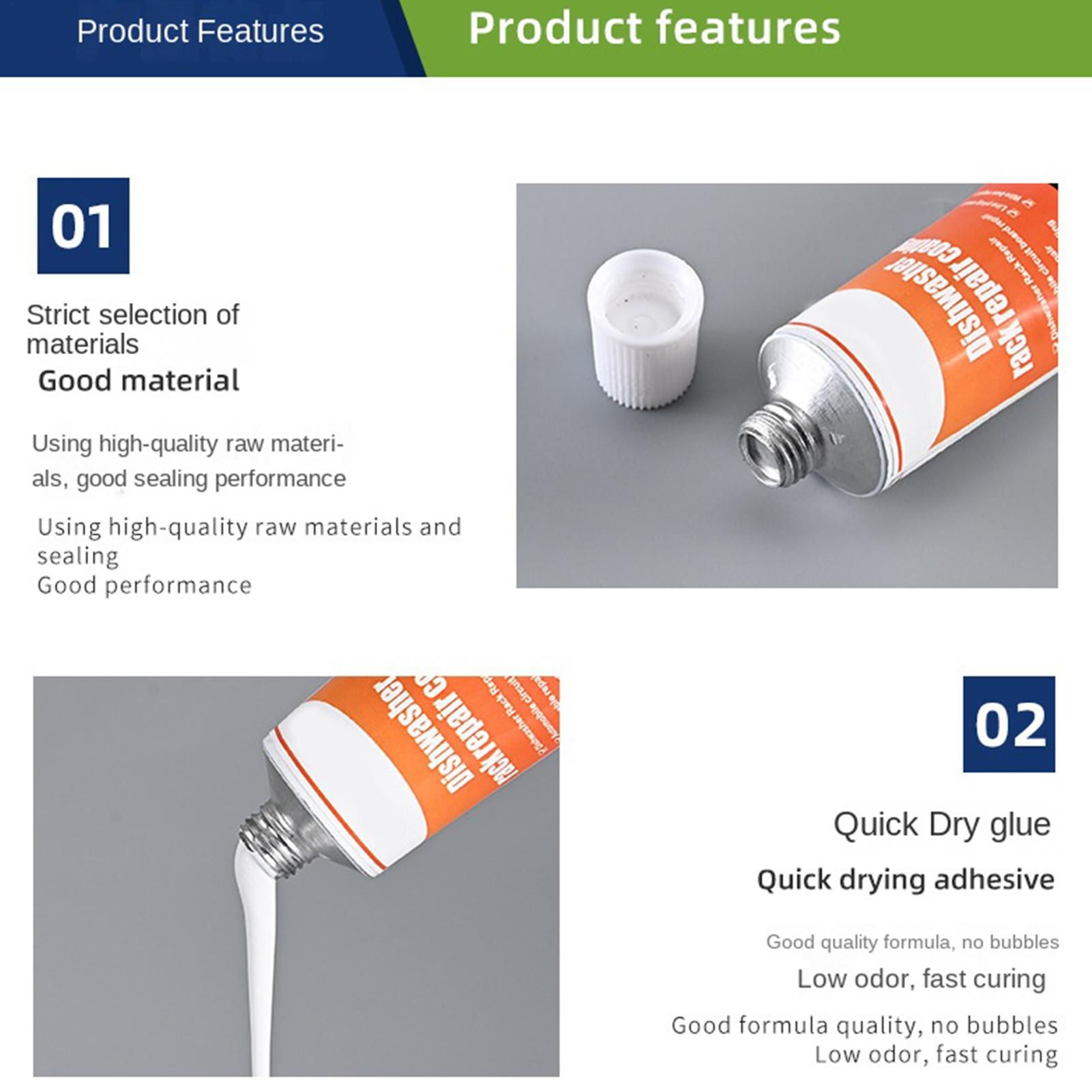 

Dishwasher Rack Repair Coating 50ml Long-Lasting Coating Gel With 2 Brushes Dishwasher Repair Gel For Home Ovens Frying Camping China Mainland
