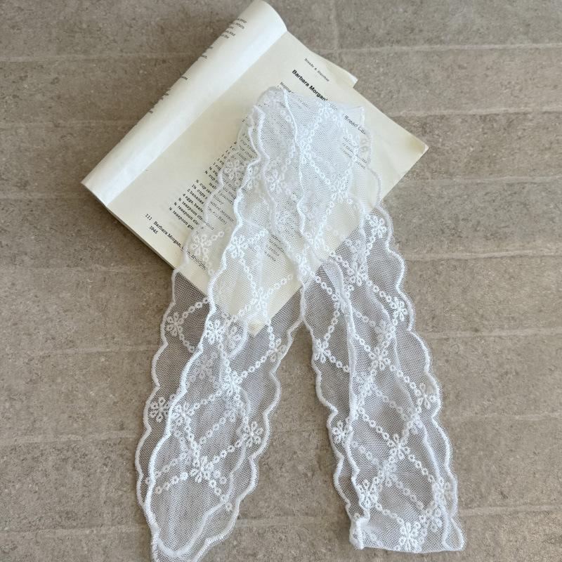 Unikt Y2K Langt Blonde Midjebånd Blomster Sløyfe Blonder Midjebelte Knyting Tynt Kjole Jeans Belte Sommer Tilbehør