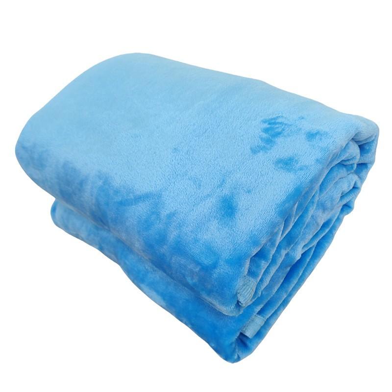 Flannel Solid Blanket Coral Fleece Sheet Double Sided Throw All Season Use
