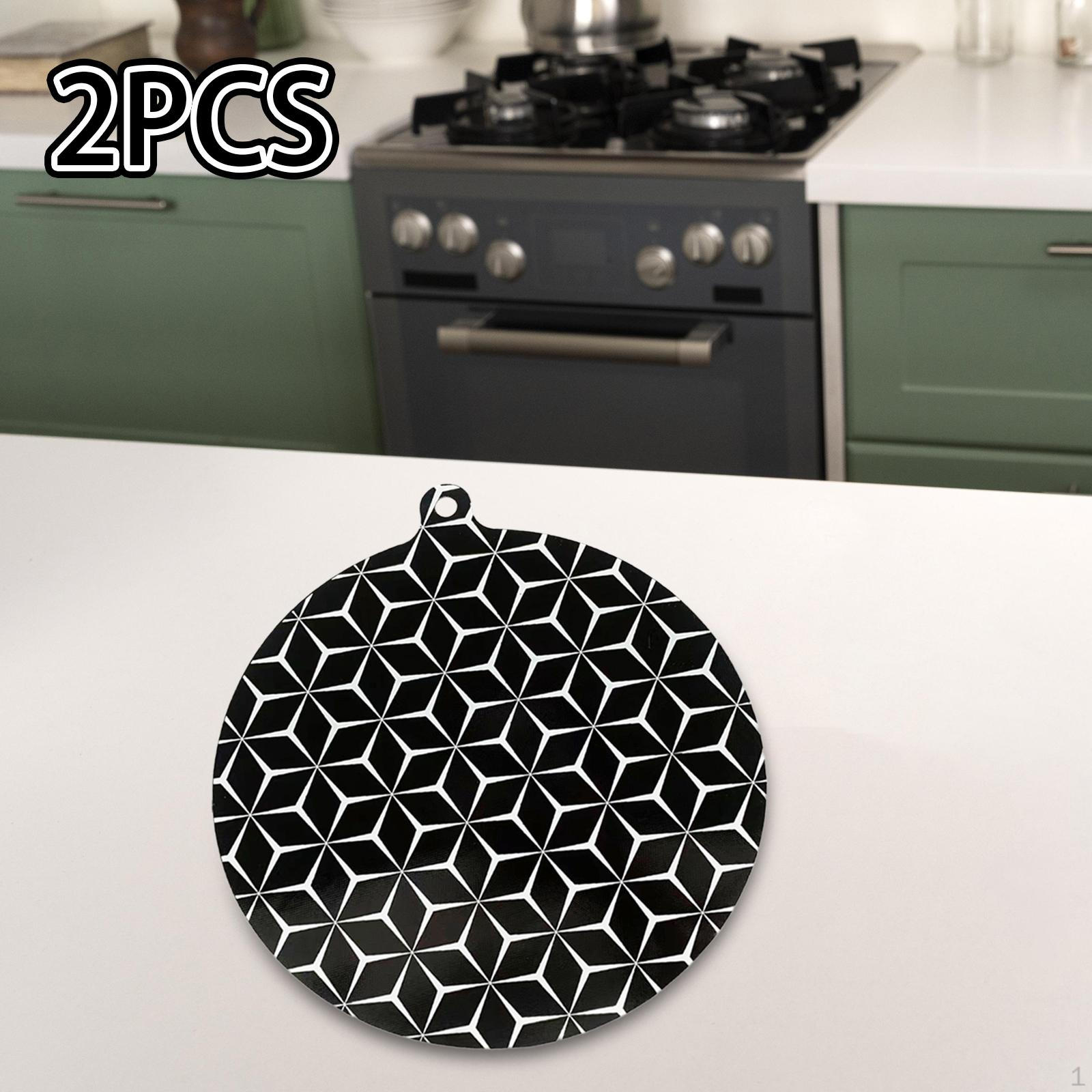

2 шт., коврик для индукционной варочной панели, коврики для выпечки, защита от царапин, многофункциональный силиконовый коврик 24CM