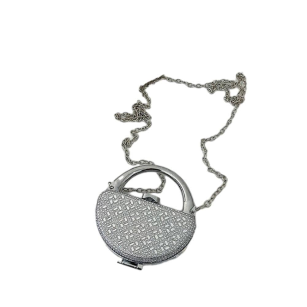 Luxury Mini Crossbody Bag Shinny Metal Lipstick Bag New Trendy Evening Clutch Bag  Woman