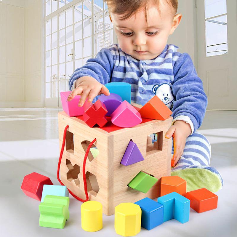 Seven-Layer Wooden Rainbow Stacking Tower - Early Education Toy for Infants