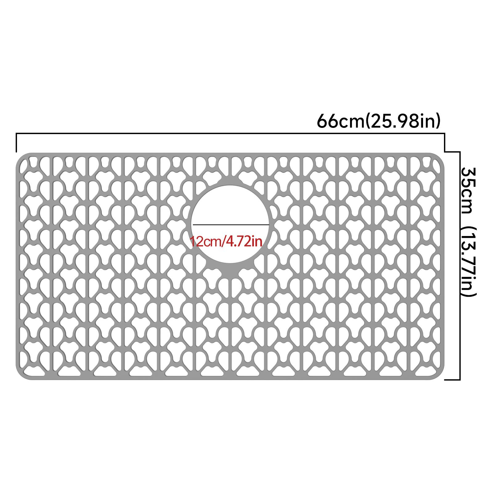 

big size Sink Protectors for Kitchen Sink with Drain,Kitchen Sink Grid,Heat-Resistant mat,Silicone Sink Mat for Bottom of sink L