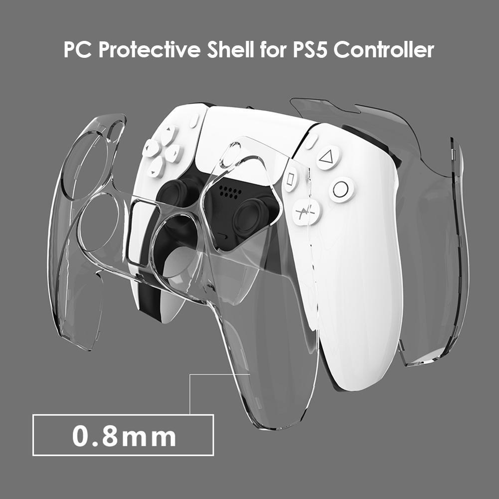 Clear Cover Case Protector Skin for PS5 Controller Transparent PC Cover Skin for PlayStation 5 Controller Accessories