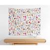 Colorful Boho Floral Wall Tapestry Wildflower Meadow Indoor Bohemian Chic Home Decor Spring Aesthetic Girly Office