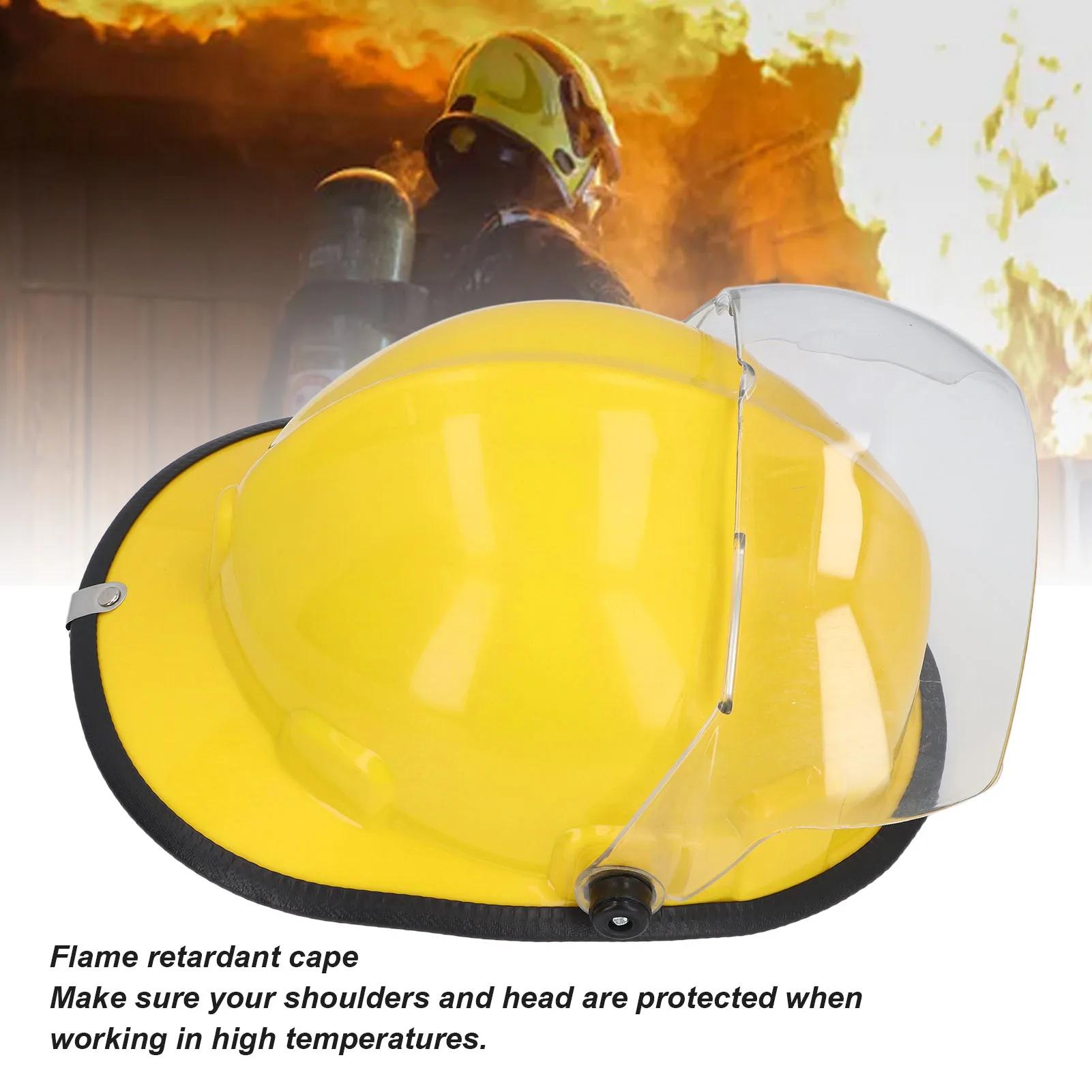Firefighter Safety Helmet Flame Retardant Heat Resistant High Strength Lightweight Fire  Hard Hat Comfortable for Rescue rosso