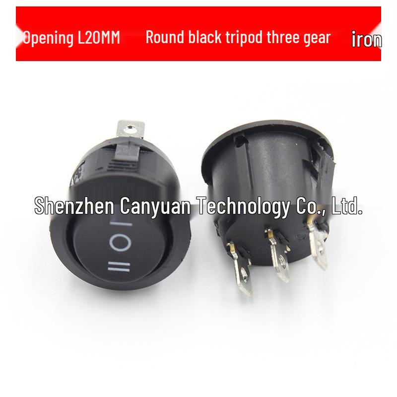 KCD1-105 Round 20mm Two-Pin Two-Speed Boat Switch, 6A 250V
