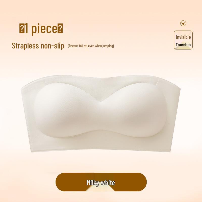 

Беспроводной бюстгальтер-бандо без бретелей для женщин, Нескользящий крой, Уменьшает жировые отложения в подмышках, Невидимая поддержка, как вторая кожа L