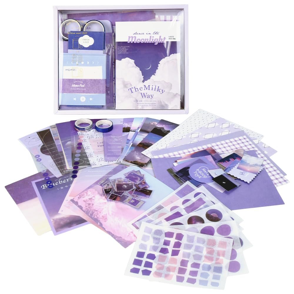 

Assorted Stationery Collage Gift Set, Materials, Scrapbooking, (Purple) фиолетовый