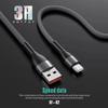 Câble USB-C Nylon Rapide 3A pour Samsung Galaxy A26 A25 A15 A05s A35 A55 A56 - Gris 1 Mètre