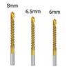 3-8mm Titan Beschichtet Hss Bohrer Set Aluminium Platte High-Speed Stahl