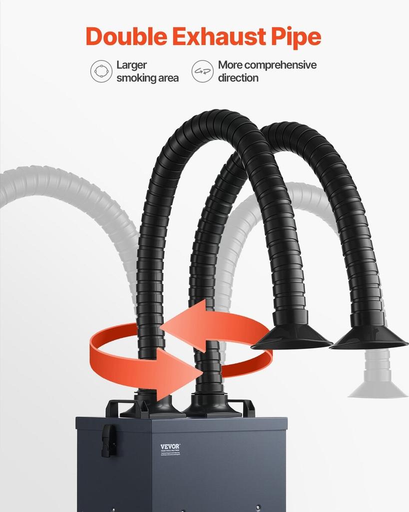 Solder Fume Extractor 275W Brushless Smoke Absorber with 4-Stage Filters
