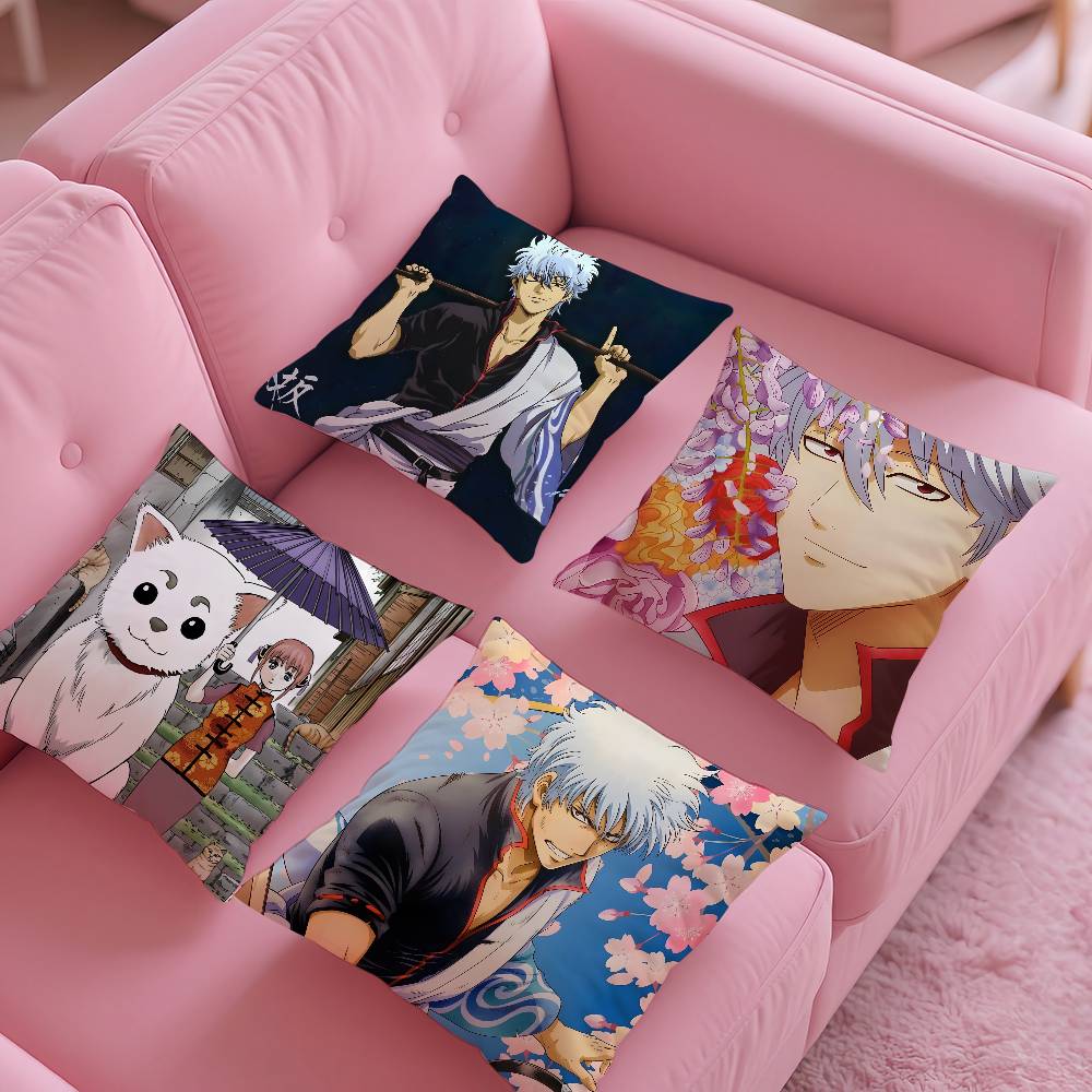 Anime G-GINTAMA Pillow Case pattern printing pillowcase living room sofa cushion cover bedroom room decor