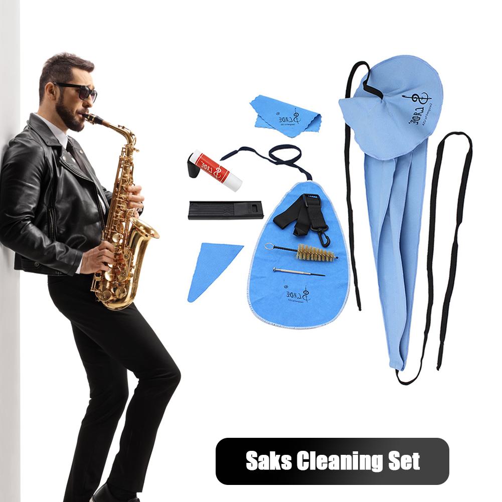 10Pcs Saxophone Cleaning Kit Thumb Rest Cushion Clarinet Cleaning Kit for Various Saxophones and Woodwind Instrument