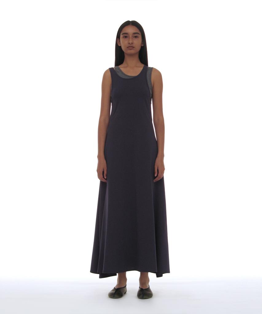 Partimento Woman Pwc Overlay Sleeveless Maxi Dress_Navy