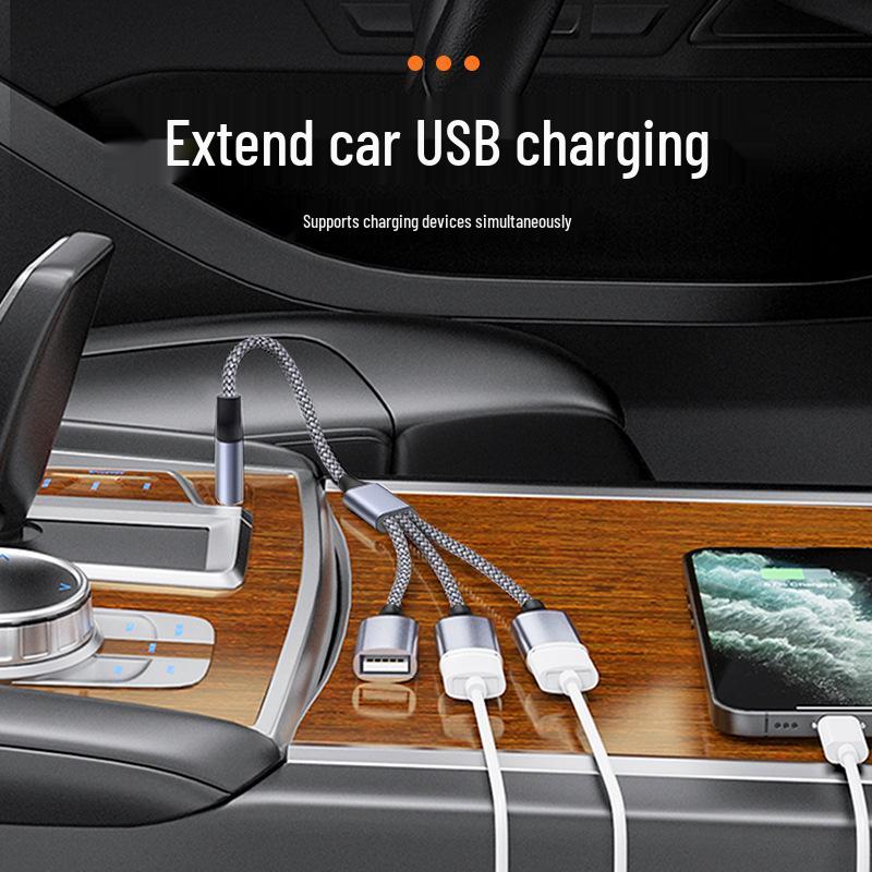 Type-C To USB 2.0 Splitter: OTG Cable with Multi-Interface for Computer, Mobile Phone, Keyboard, and Mouse