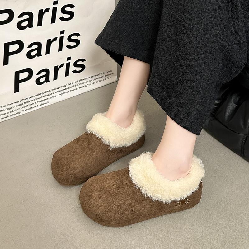 

Women s soft elastic one foot stirrup winter warm cold padded snow boots thick bottom non-slip wear-resistant outdoor leisure sports cotton boots 40 темно-коричневого