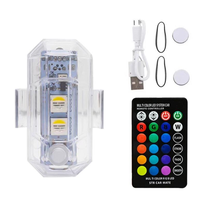 Remote Control LED Warning Lamp Rechargeable LED Strobe Light High Brightness Lamp for Enhanced Night Driving Safety