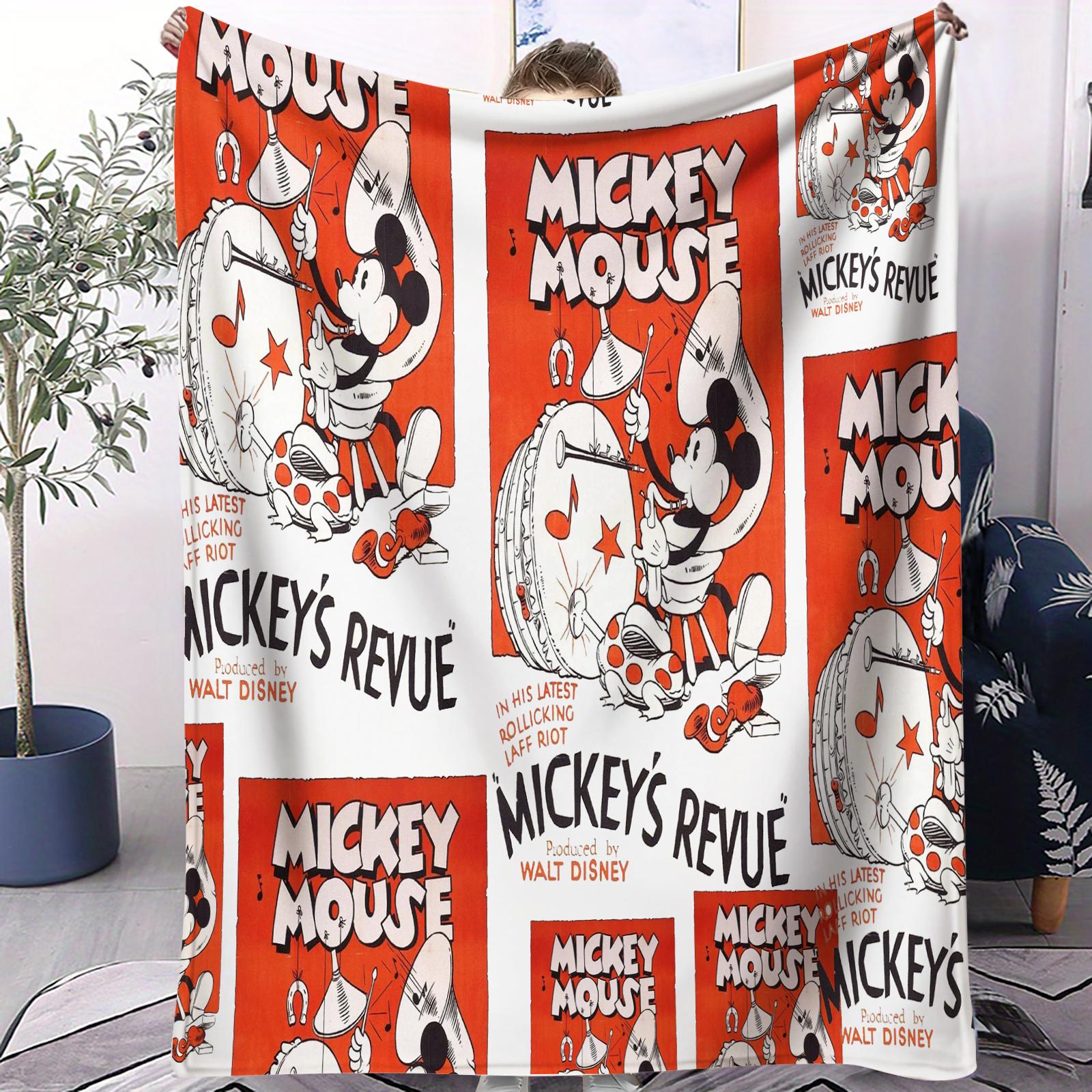 Hot Disney Cute Mickey Minnie Printed Blanket Picnic Blankets Warm Cover Blanket Soft and Comfortable Home Travel Birthday Gift 70x100cm