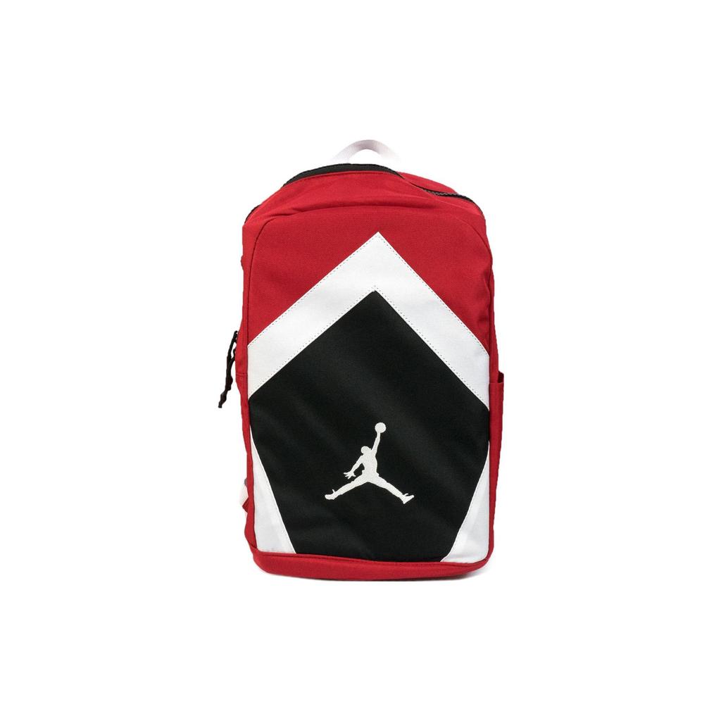 Jordan Diamond Logo Pattern Polyester Backpack Unisex Backpacks Red 9A0262-R78