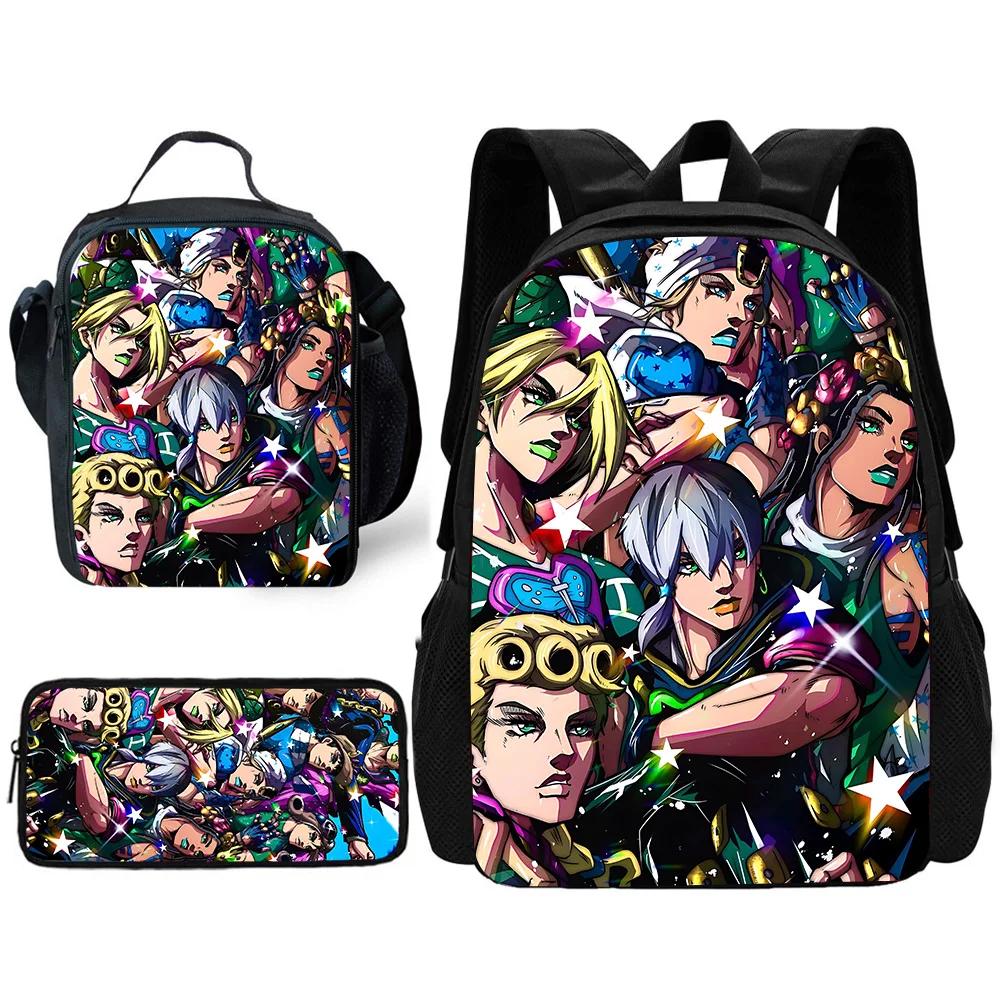 Schoolrugzak Kind JoJo's Bizarre Avontuur Met Schoudertas ,Etui's ,Schooltassen voor Jongens Meisjes Beste Cadeau