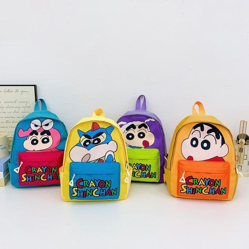 Chan Crayon Shin Action Kamen Letters Cartoon Pattern Children Backpack