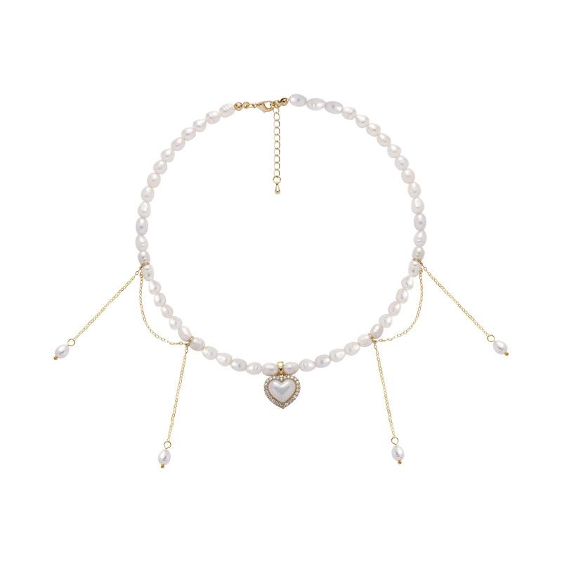Fashion Heart-shaped Pearl Necklace