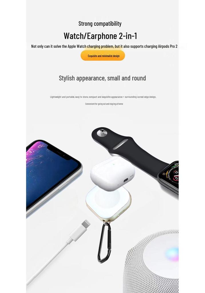 Compatible Apple iWatch Wireless Charger: Ultras9s8 Magnetic Portable 5W Fast Charging for Series 6/5