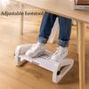 Fußhocker für unter den Schreibtisch, verstellbare Fußtritthöhe, Fußstütze aus Kunststoff, fördert die Durchblutung der Beine, ergonomische Rollen, Massage-Fußstütze