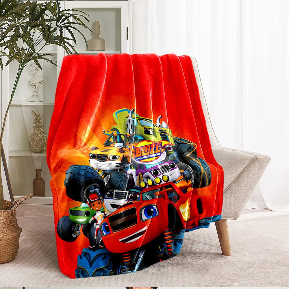 Truck Theme Printed Blanket - Perfect for Couch, Bed, Travel & Outdoor Use | Machine Washable, Cozy & Durable.