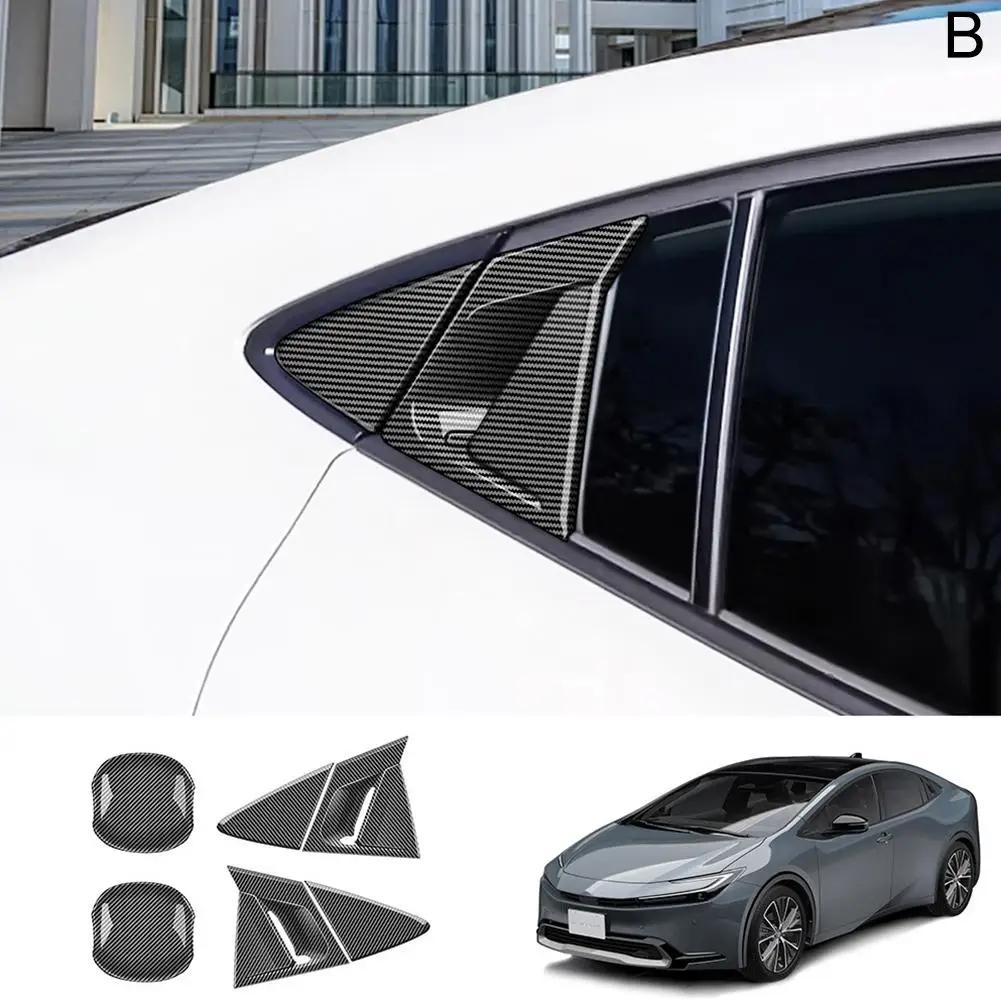 

Декор заднего окна для Toyota Prius 60 серии 2024 ABS черный карбоновый каркас ручки задней двери задний треугольник отделка Exte L4P7