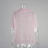 Spring/Summer 2025 Women's Cross-Border Openwork Knit Bubble Sleeve Sweater