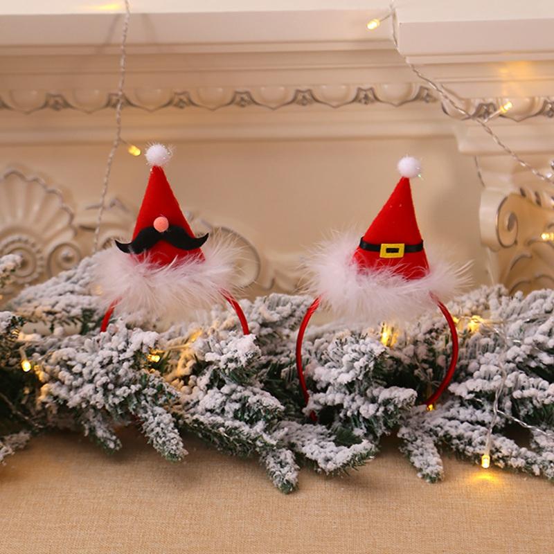 Christmas Headband Cartoon Elk Santa Claus Hair Accessories Photo Prop Christmas Decorations New Year Navidad Kids Gift