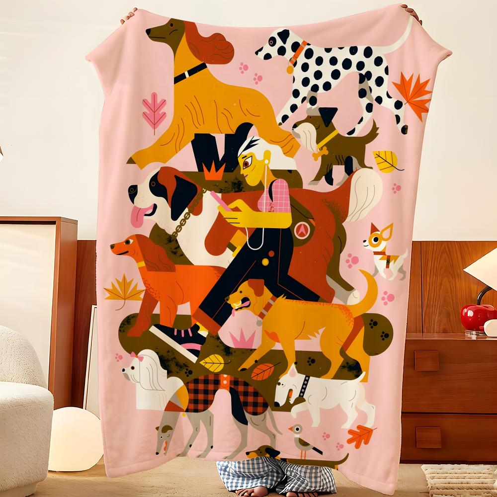 Artist O-Owen D-Davey Throw Flannel Throw Blanket, Lightweight Cozy, Durable Washable cute Cool