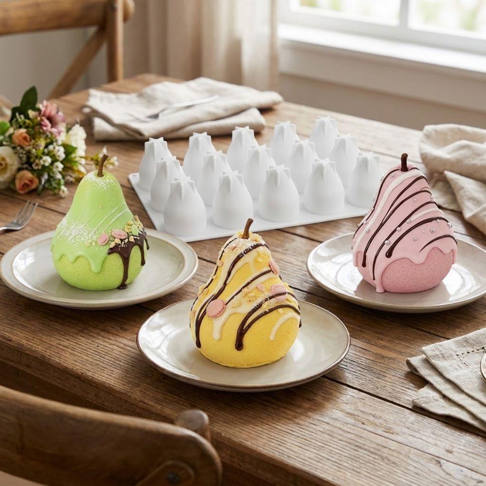 Fruits Shape Baking Mousse Cake Molds 15 Cavity French Dessert Molds Baking Supplies