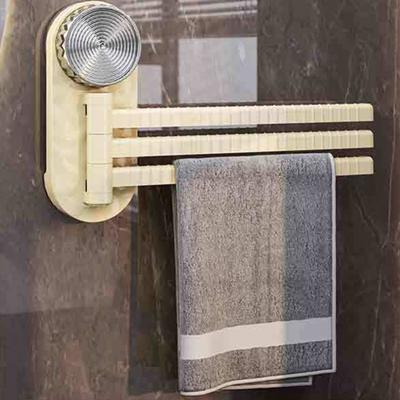 Yousheng Suction Cup Towel Rack Strong Load-Bearing Easy Installation 180-Degree Rotating Wall-mounted Towel Hanger Storage Holder