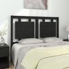 VidaXL Headboard Black 125.5x4x100 Cm Solid Pine Wood 817934