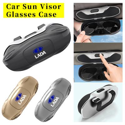 Car Visor Glasses Case Sunglasses Organizer Storage Case Anti-Scratch Glasses Protection Box For Lada Vesta Niva Samara Kalina L