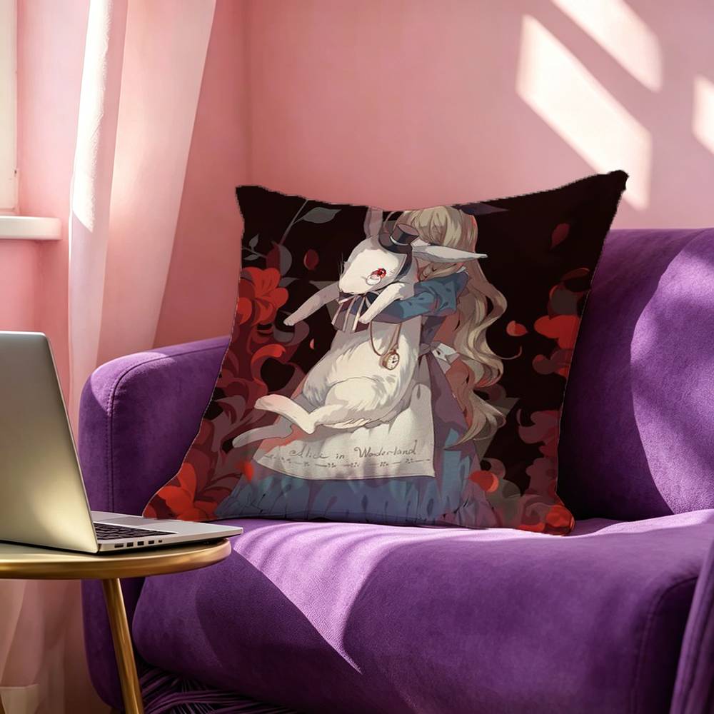 Anime Game Cool TTwistedWonderland Manga Pillow Case Square DoubleSided Sofa Cushion Cover Bedroom Bedside Pillow